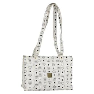 MCM Pre-owned Tote Bags, female, White, Size: ONE SIZE Pre-owned Shoulder Bag