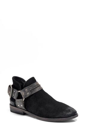 Free People Belle Harness Bootie in Black Suede at Nordstrom, Size 9.5