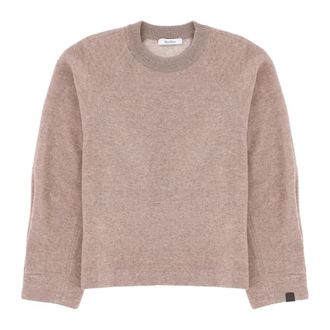 Max Mara Mxpaere Sweater - Dames - Ronde hals truien - Beige - M - Wol - Truien & Vesten