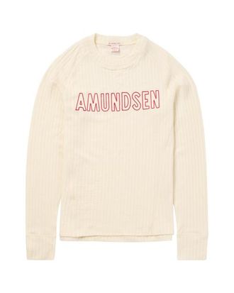 Amundsen & Scott Heros Hide Crew Neck Womens in Natural/logo at Nordstrom, Size X-Small Eu