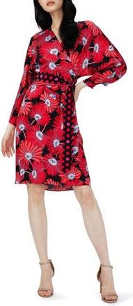 Diane Von F&uuml;rstenberg Mikah Long Sleeve Wrap Dress in Feather Fan at Nordstrom Rack, Size 4