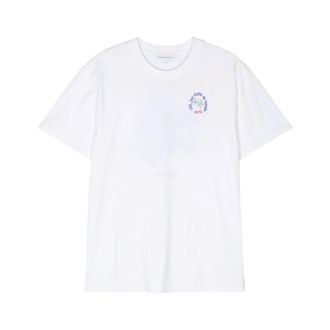 Maison Labiche T-Shirts, male, White, S, Embroidered Cotton T-shirt with Logo