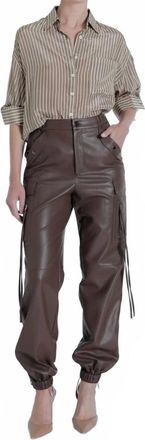 Karina Grimaldi Sarah Vegan Pant In Chocolate Brown
