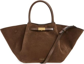 DeMellier New York Midi Leather East/West Tote in Mocha/mocha at Nordstrom