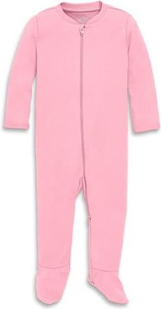 primary Baby Organic Zip Footie In Solid in Blossom at Nordstrom, Size Newborn