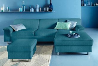 Inosign Ecksofa »Jamie, modern und elegant, Fusshöhe 9cm, L-Form,« wahlweise mit Bettfunktion
