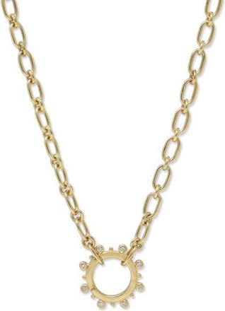 Anzie Dew Drop Marine Diamond Pendant Necklace in Gold at Nordstrom, Size One Size Oz