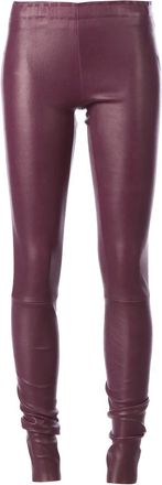 Stouls leather slim trousers - Pink