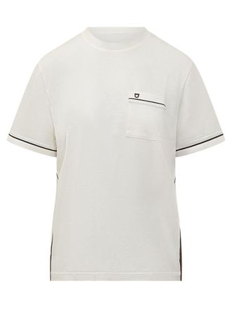 Ferragamo White Solid Crew Neck T-Shirt