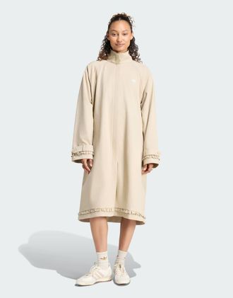 adidas Originals cappotto sportivo plissettato color khaki-Neutro
