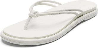 Olukai Aka 20509-4R4R Sandals Womens White Toe Post Flip Flop HTAT1738