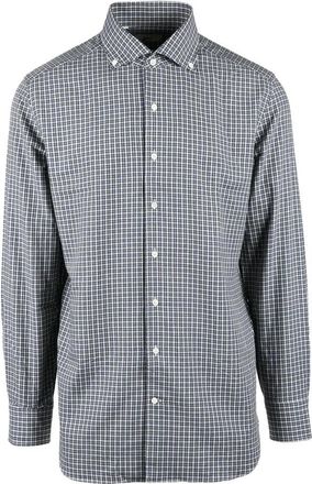 Emanuele Maffeis White/Blue Striped Cotton Shirt