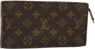 Louis Vuitton Pre-owned Clutches, female, Brown, Size: ONE SIZE Pre-owned Canvas Pouch