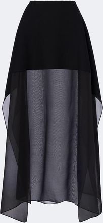 Sportmax Silk-trimmed knitted maxi skirt