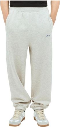 Awake NY Kroonlogo Trainingsbroek Katoenfleece - Heren - Sweatpants - Grijs - L - Katoen - Broeken