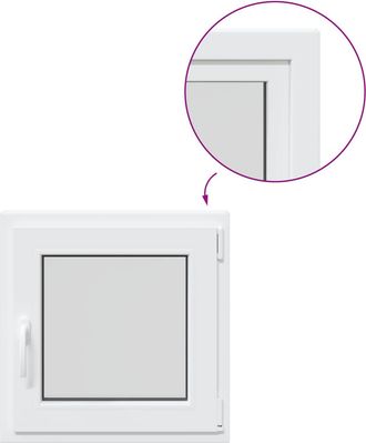 vidaXL Ventana De S&oacute;tano Risor 55 X 55 Cm Pvc Y Vidrio Vidaxl