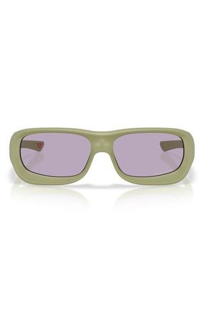 Oakley Gender Inclusive De Soto 59mm Rectangle Sunglasses in Matte Fern /Prizm Slate at Nordstrom