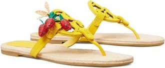 Tory Burch Miller Beaded Espadrille Sandal in Polline at Nordstrom, Size 9.5