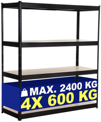 Clp Clp - Estanter&iacute;a Para Cargas Pesadas 160x60x180 Cm Negro