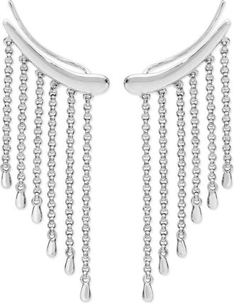 Lucy Quartermaine Waterfall Climber Earrings in Sterling Silver at Nordstrom