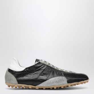 Maison Margiela Sprinters Sneakers In Black Leather And Vintage Suede