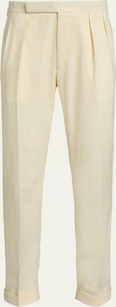 Ralph Lauren Purple Label Mens Gregory Wool Double-Pleated Trousers
