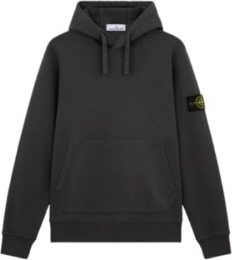 Stone Island Capuchon sweatshirt van katoen met zak - Heren - Hoodies - Grijs - M - Katoen - Hoodies & sweatvesten