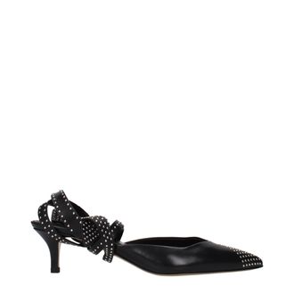 Isabel Marant Isabel Marant Zwarte Leren Hoge Hakken Pumps
