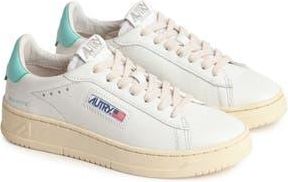 Autry Dallas Low Top Sneaker in Leather White/Turquoise at Nordstrom Rack, Size 11Us / 41Eu