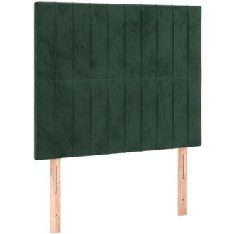 vidaXL Cabecero Con Luces Led Terciopelo Verde Oscuro 80x5x118/128 Cm Vidaxl