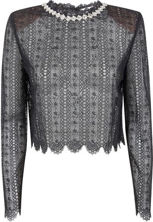 Self Portrait Organza Lace Top