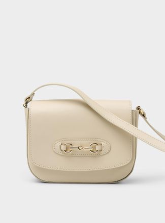 Simons Womens Metal buckle leather saddle bag Exclusive collection from Italy