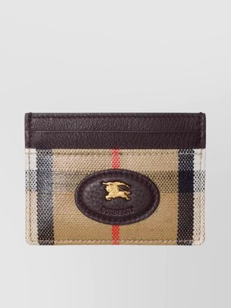 Burberry textured finish cardholder featuring contrast stitching
