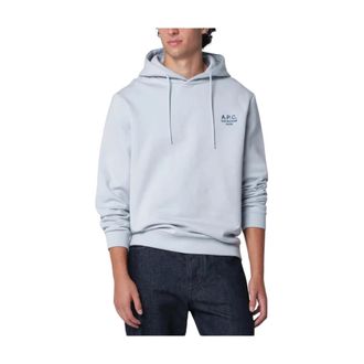 A.P.C. A.p.c. - Rue Madame Hoodie - Heren - Sweatshirts & Hoodies - Blauw - Maat: L Katoen