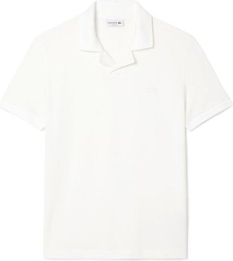 Lacoste Mens Fit Open Neck Paris Polo Shirt in White - Size 3XL