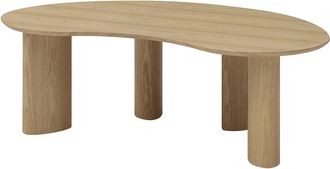 Vente-Unique Mesa de centro chapada en fresno - Natural claro - CALYNOR