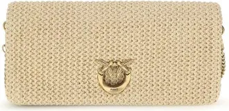 Pinko Beige Polypropylene Shoulder Womens Bag