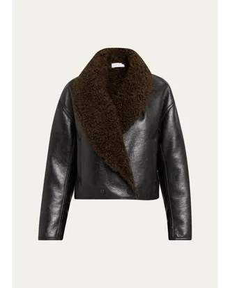A.L.C. Stella Sherpa-Lined Faux Leather Jacket
