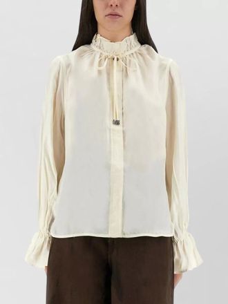 Ganni bow blouse