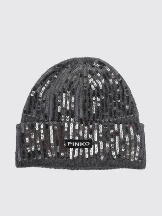 Pinko Sequin-Embellished Beanie with Logo-Appliqu&eacute; Turn-Up Hem