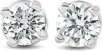 Pompeii3 1/4ct Round Diamond Studs 14K White Gold Brilliant Cut