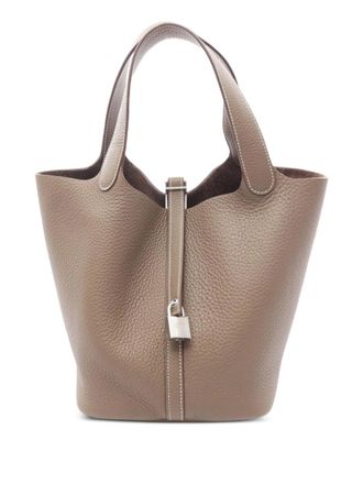 Hermès 2024 Picotin MM handbag - women - Calf Leather - One Size - Brown