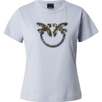 Pinko T-Shirts, female, Blue, Size: XS Quentin T-shirt