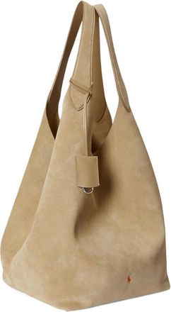 Ralph Lauren Suede Pouch Tote Bag