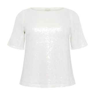 Kaffe Curve Dames, Blouses & Shirts, Wit, Maat: M