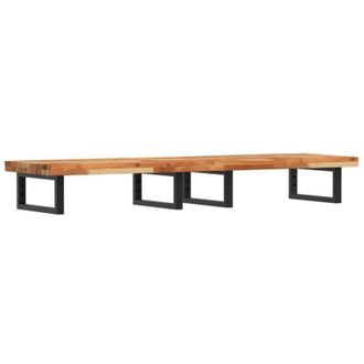 vidaXL Estante De Lavabo De Pared Acero Y Madera Maciza De Acacia Vidaxl