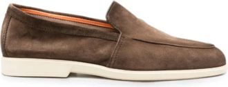 Santoni Malibu Loafer - Heren - Loafers - Bruin - 41 1/2 EU - Leer - Schoenen