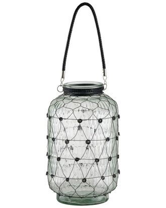 A&B Home Discontinued A&B Home 15In Ribbed Glass Vase With Handle