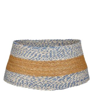 house of seasons Falda de &aacute;rbol de navidad azul h26xb58xl58cm