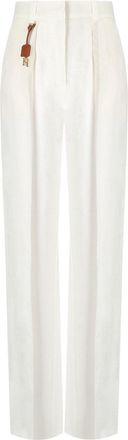 Elisabetta Franchi Ivory Trousers With Charm